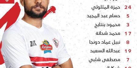 شيكابالا أساسيا.. التشكيل الرسمي لمباراة الزمالك وسموحة في الدوري المصري الممتاز