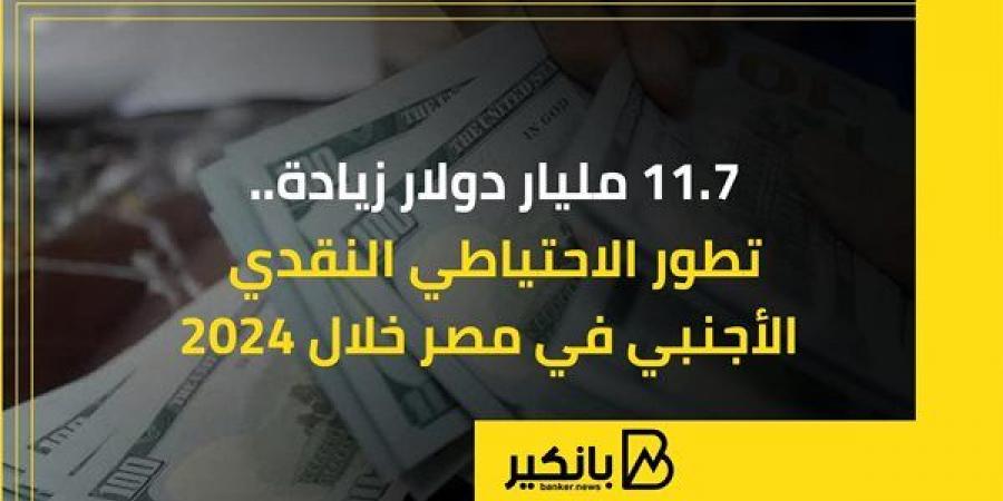 بزيادة 11.7 مليار دولار.. تطور الاحتياطي النقدي الأجنبي في مصر خلال 2024