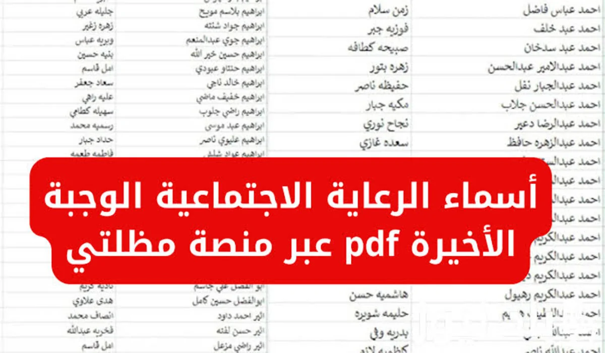 “إستعلم من هُنا” اسماء الرعاية الاجتماعية الوجبة الاخيرة 2024 بالعراق وخطوات الاستعلام عن الدعم الكترونياً عبر منصة مظلتي spa.gov.iq