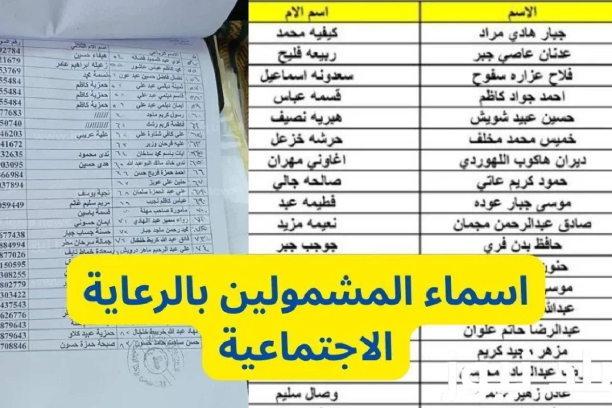 استخراج اسماء المشمولين في الرعايه الاجتماعيه بالعراق 2025 عبر منصة مظلتي أهم شروط استحقاق الدعم