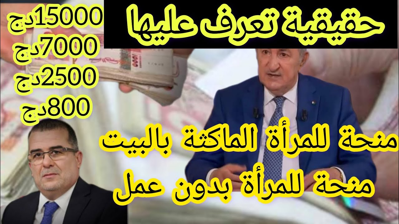 الحكومة الجزائريةتوضح.. شروط وخطوات التسجيل في منحة المرأة الماكثة بالبيت